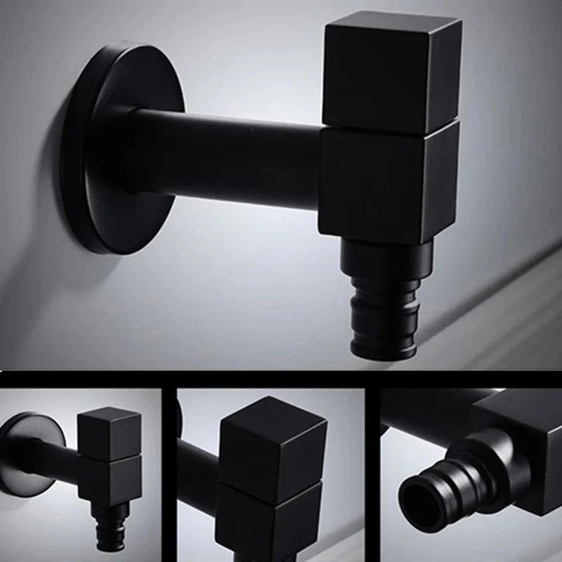 Wall Faucet Solid Brass Matte Black