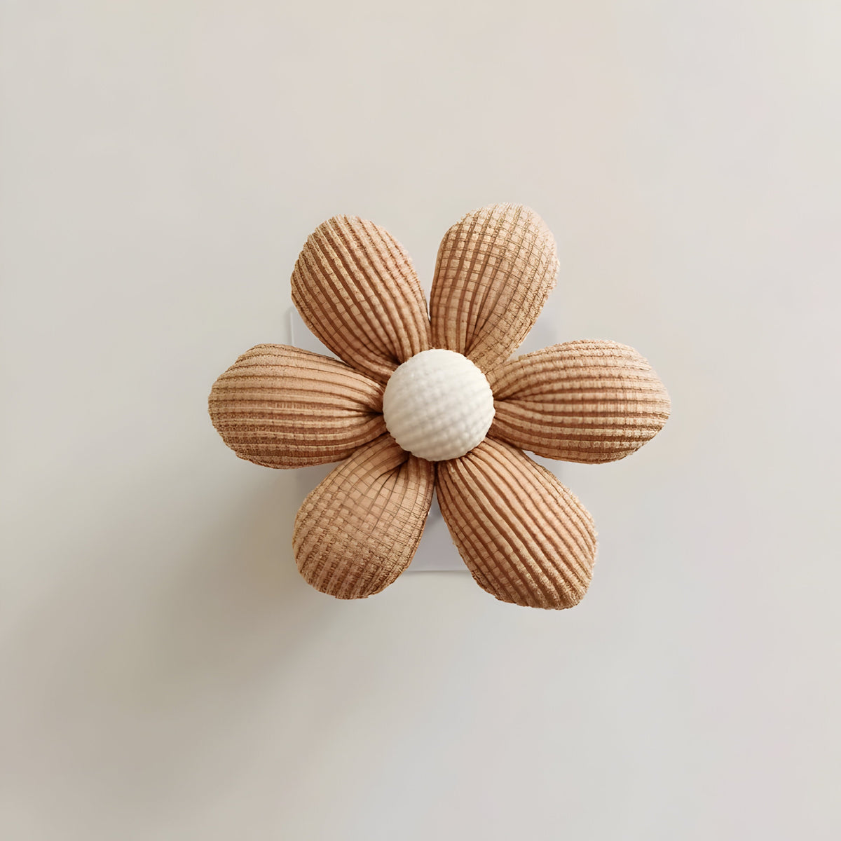 Wall Hook Natural Wood Floral Pattern Compact Size
