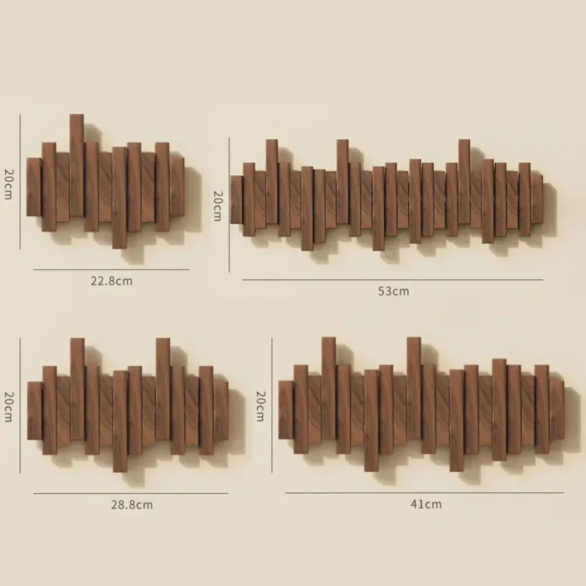 Wall Hook Piano Wood Space-Saving Multiple Hooks