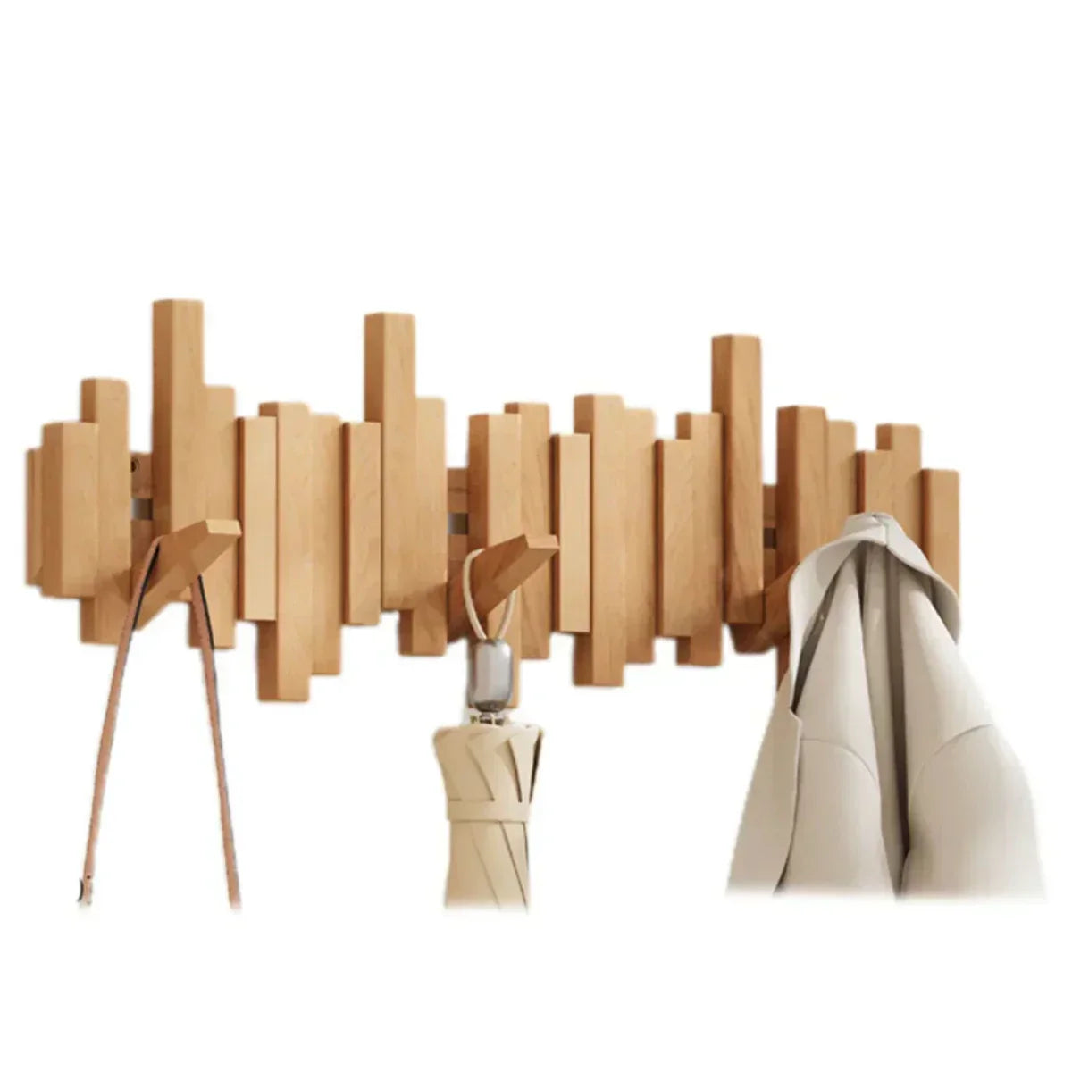 Wall Hook Piano Wood Space-Saving Multiple Hooks