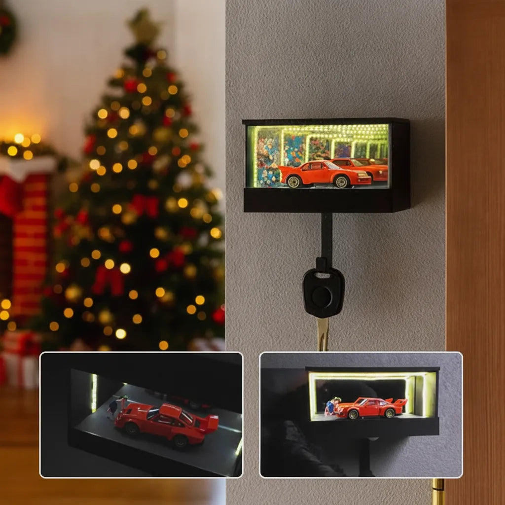 Wall Key Holder Infinity Mirror LED Lighting