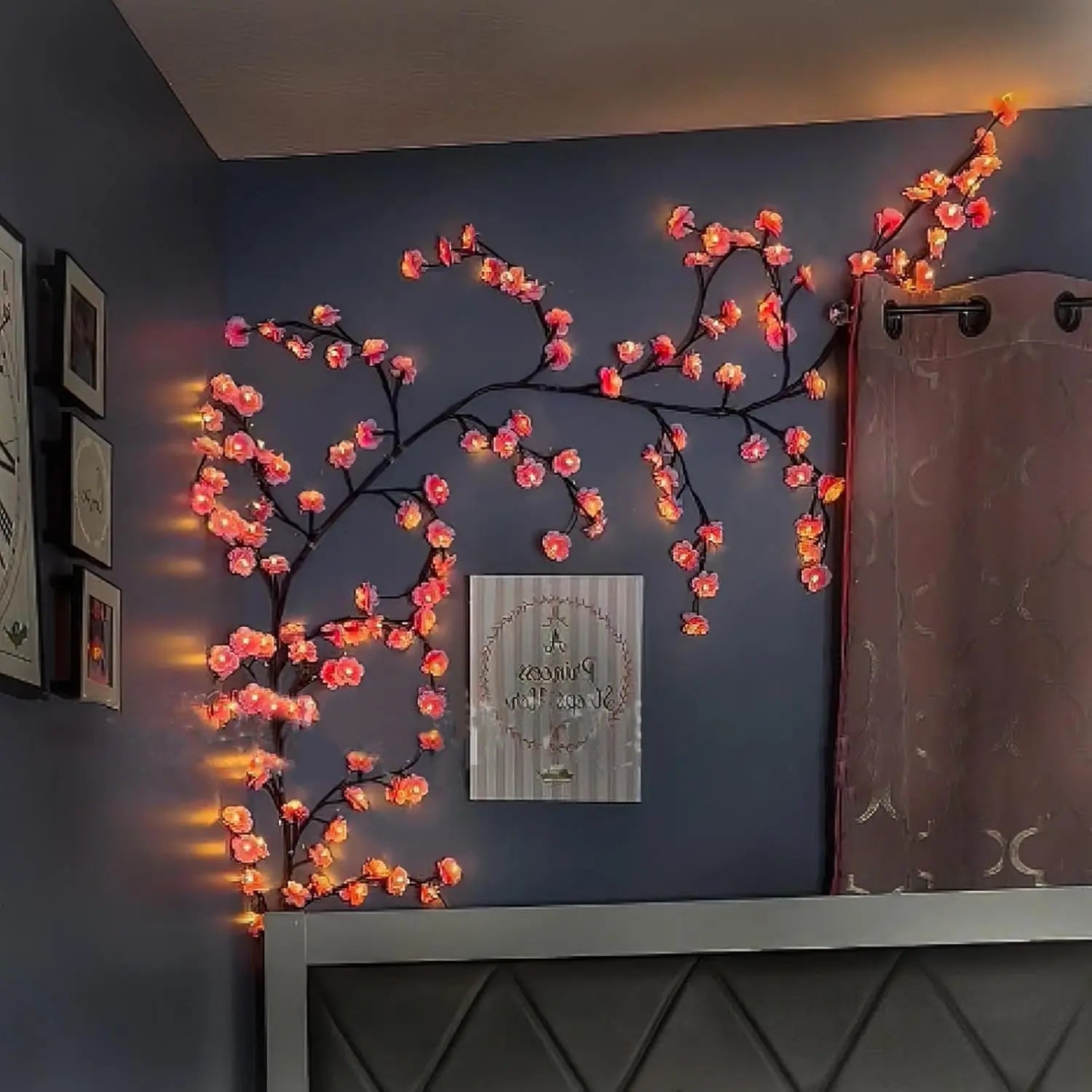 Wall Lamp Cherry Blossom Shapeable Copper Remote & USB