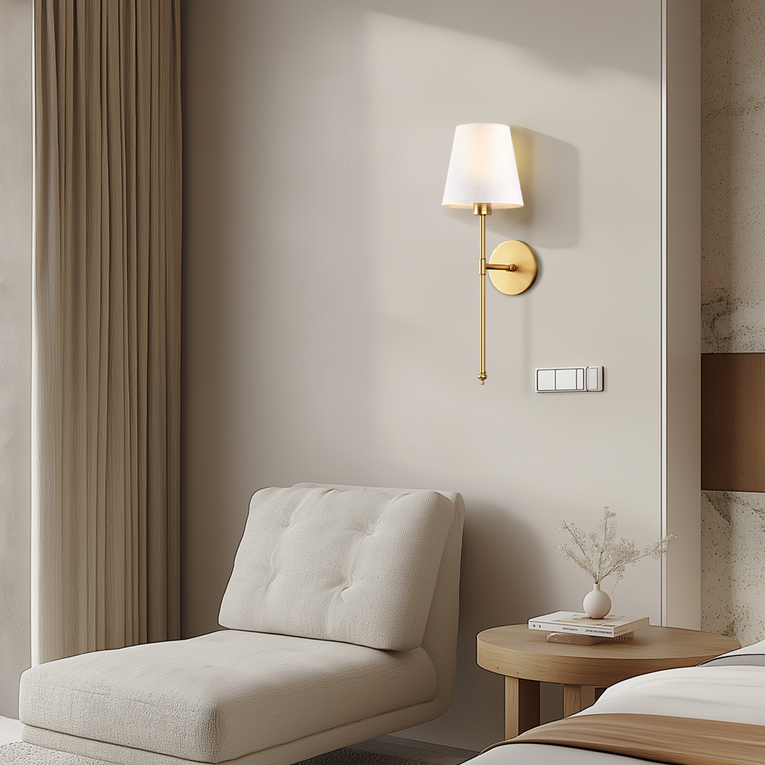 Wall Lamp Wireless Remote & Timer No-Drill