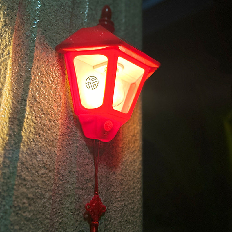 Wall Lantern Solar-Powered Weatherproof Fu Symbol