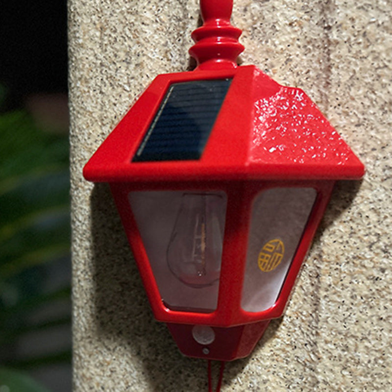 Wall Lantern Solar-Powered Weatherproof Fu Symbol