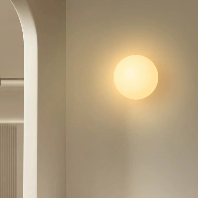 Wall Light Frosted Glass Globe G9 Socket Glare Free