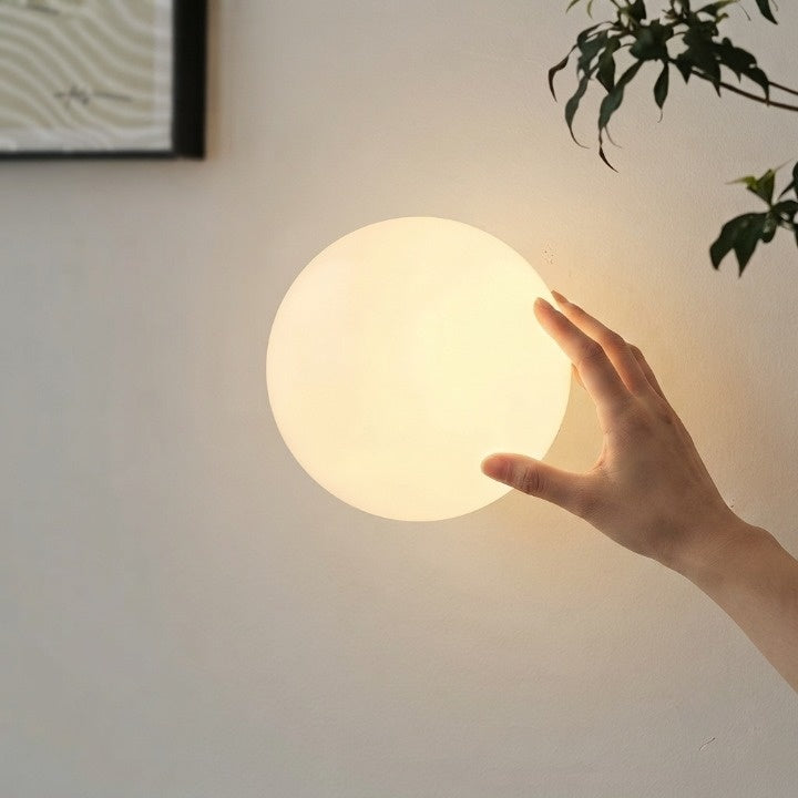 Wall Light Milky Glass Globe G9 LED Wall Mount