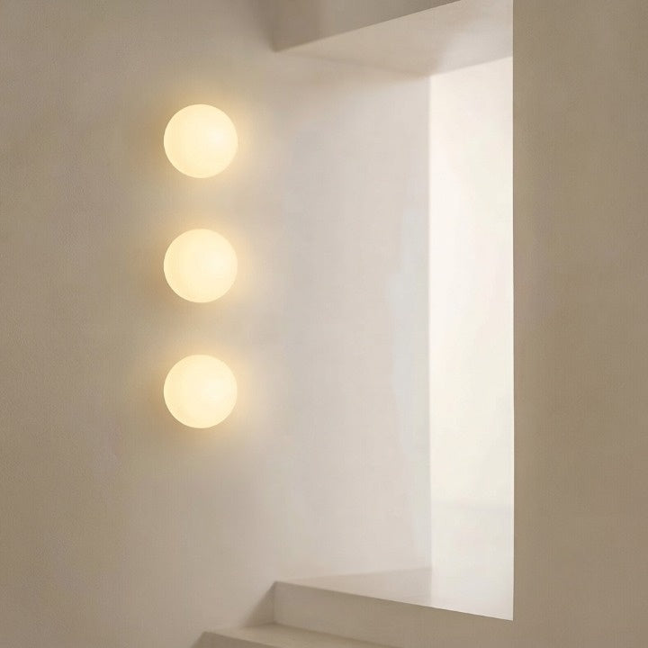 Wall Light Milky Glass Globe G9 LED Wall Mount
