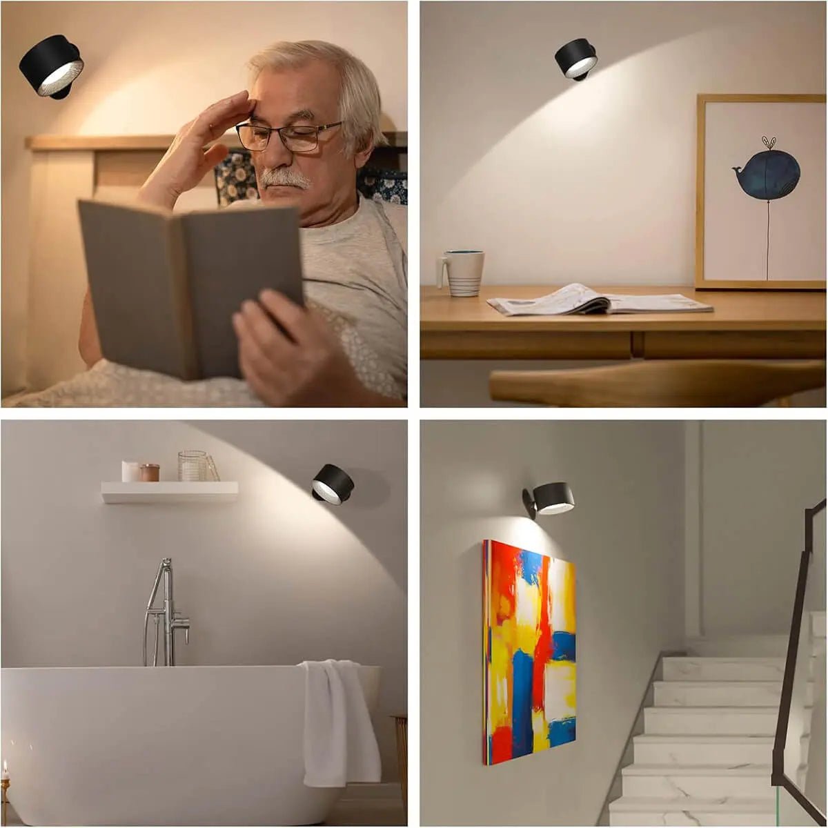 Wall Light Rechargeable USB-C Magnetic Swivel Head