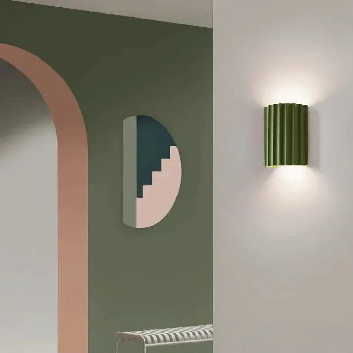 Wall Light Ribbed Resin Bidirectional Warm Light