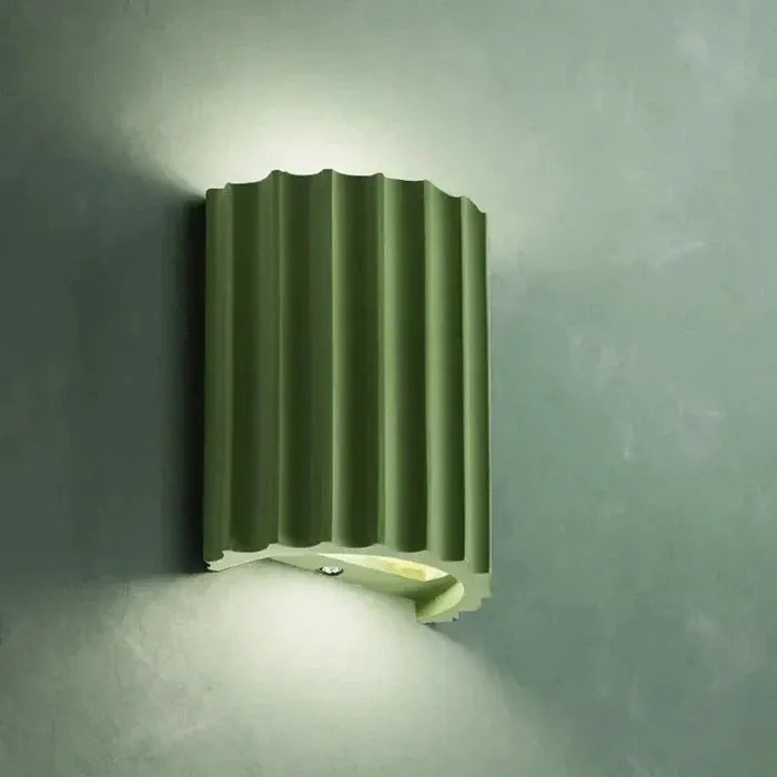 Wall Light Ribbed Resin Bidirectional Warm Light