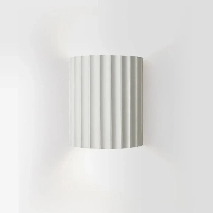 Wall Light Ribbed Resin Shade Up & Down Lighting