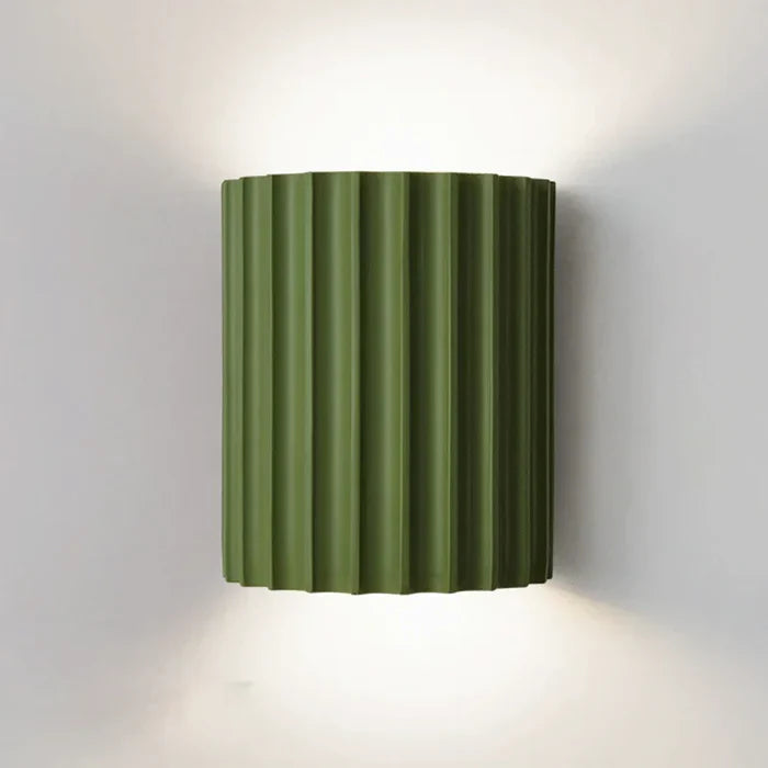 Wall Light Ribbed Resin Shade Up & Down Lighting