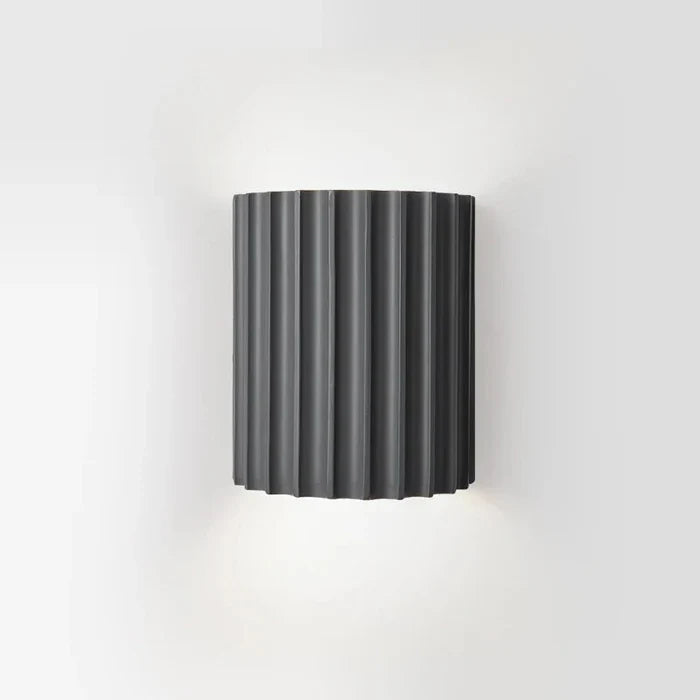 Wall Light Ribbed Resin Shade Up & Down Lighting