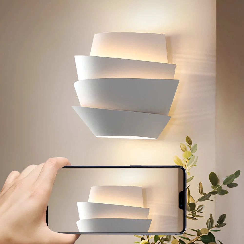 Wall Light Tiered Up/Down Matte White G9 Socket