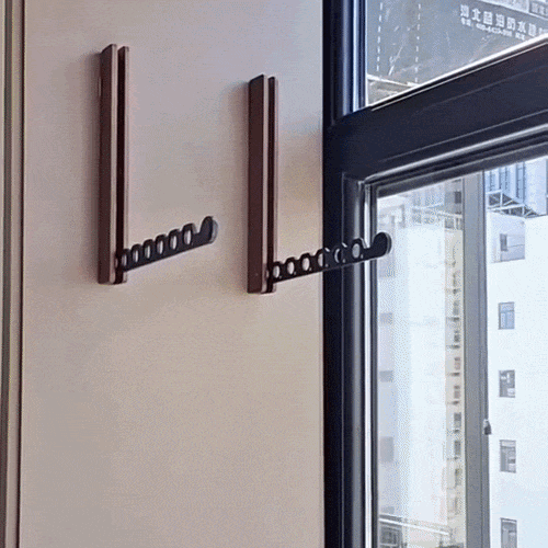 Wall-Mounted Coat Rack Fold-Flat Solid Wood