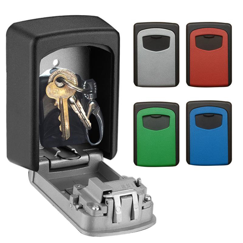 Wall-Mounted Key Box Weatherproof Aluminum 4-Digit Lock