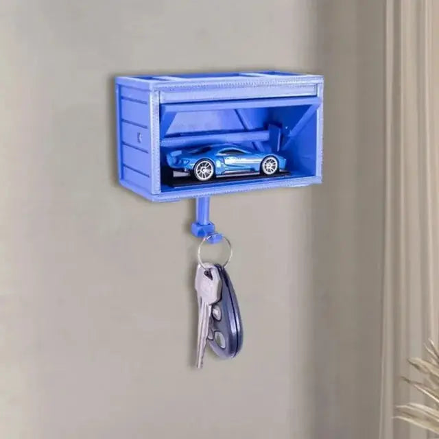 Wall-Mounted Key Holder Retro Car Design No-Tool Mounting