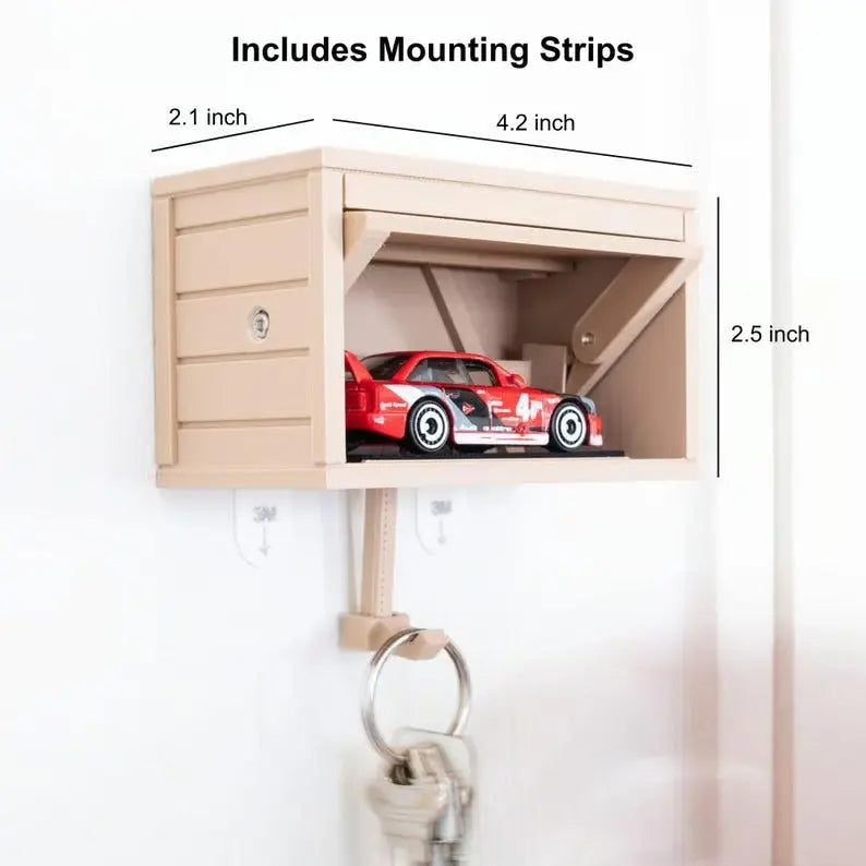 Wall-Mounted Key Holder Retro Car Design No-Tool Mounting