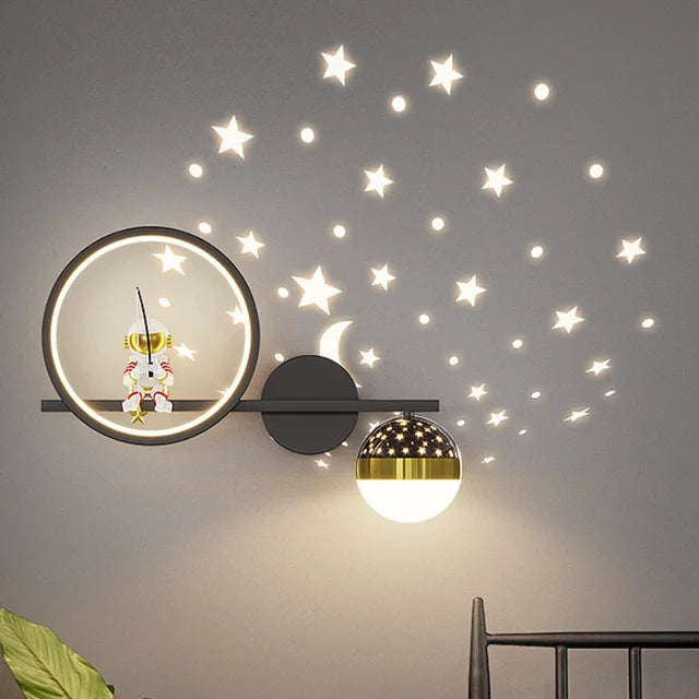 Wall Night Light Starry Sky Projection Adjustable Brightness