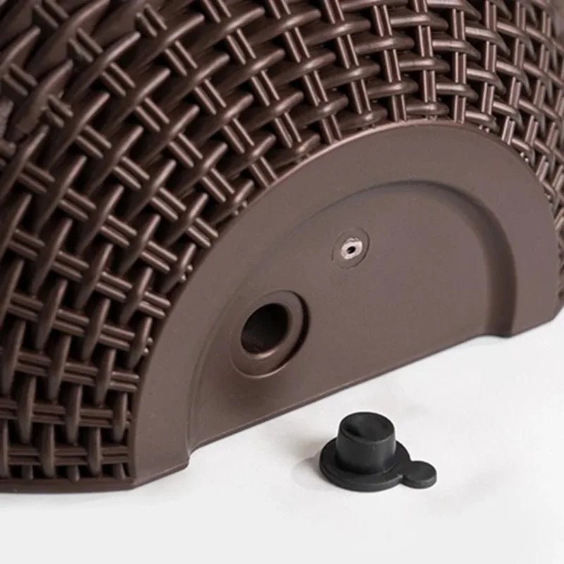 Wall Planter Space-Saving Rattan-Look Built-In Water Reservoir & Drainage