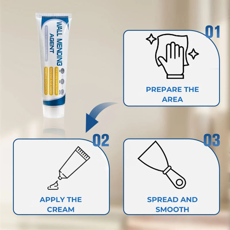 Wall Repair Kit Waterproof Durable Finish Spatula & Nozzle