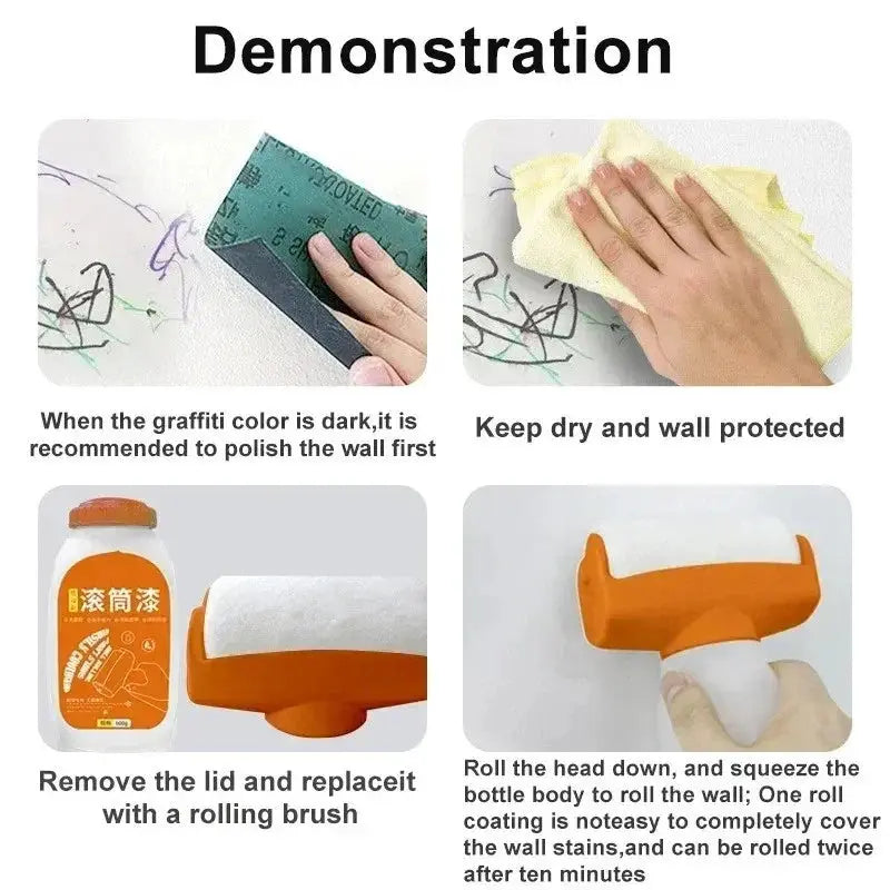 Wall Repair Roller 2-in-1 Precision Brush & Sponge