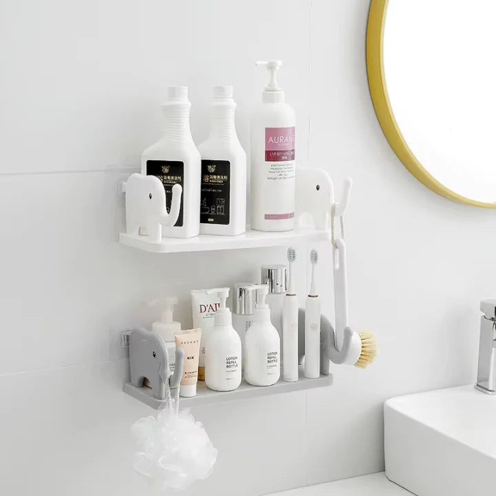 Wall Shelf Elephant Shape Self-Adhesive Hooks
