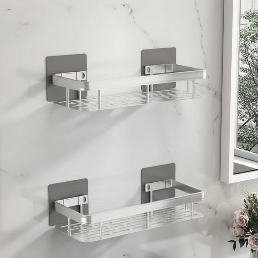 Wall Shelf Self-Adhesive Stainless Steel Holds 11 Lbs