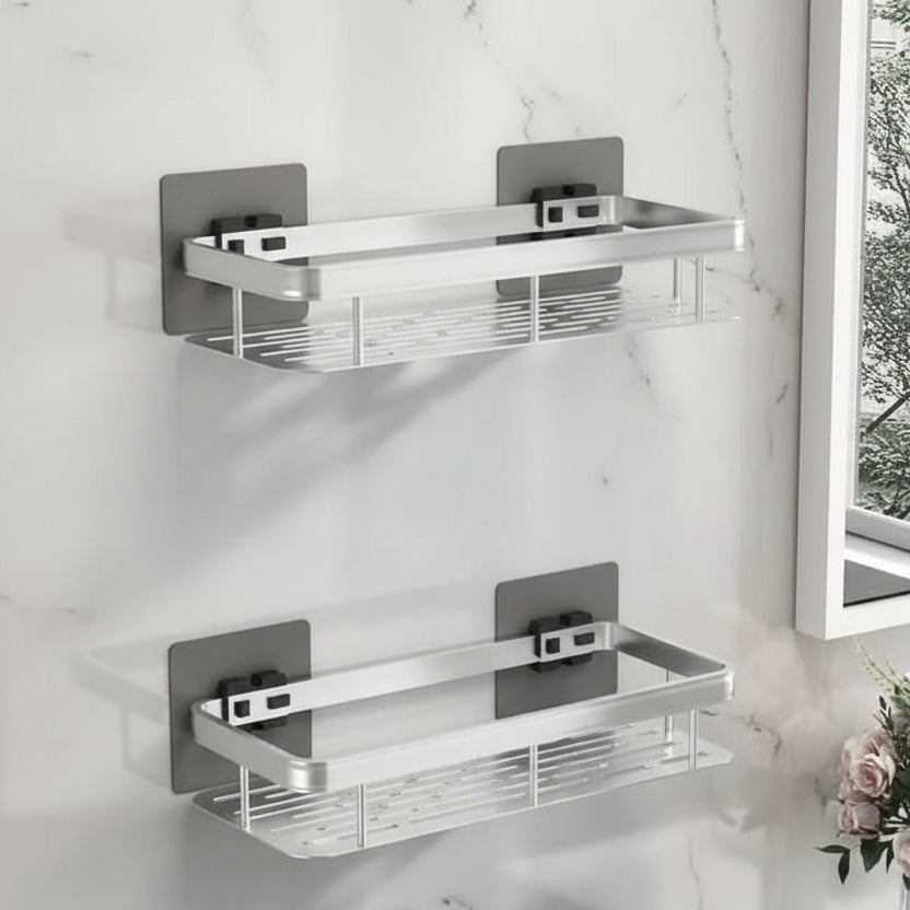 Wall Shelf Self-Adhesive Stainless Steel Holds 11 Lbs