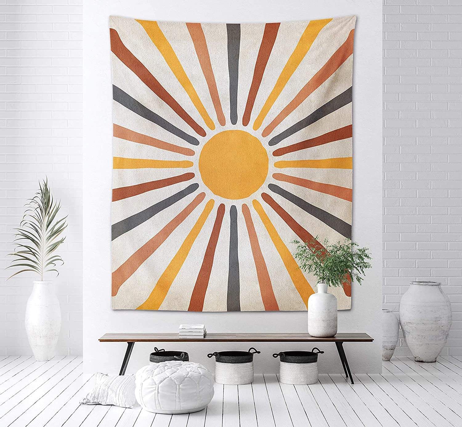 Wall Tapestry Boho Sun Polyester-Cotton Easy To Hang