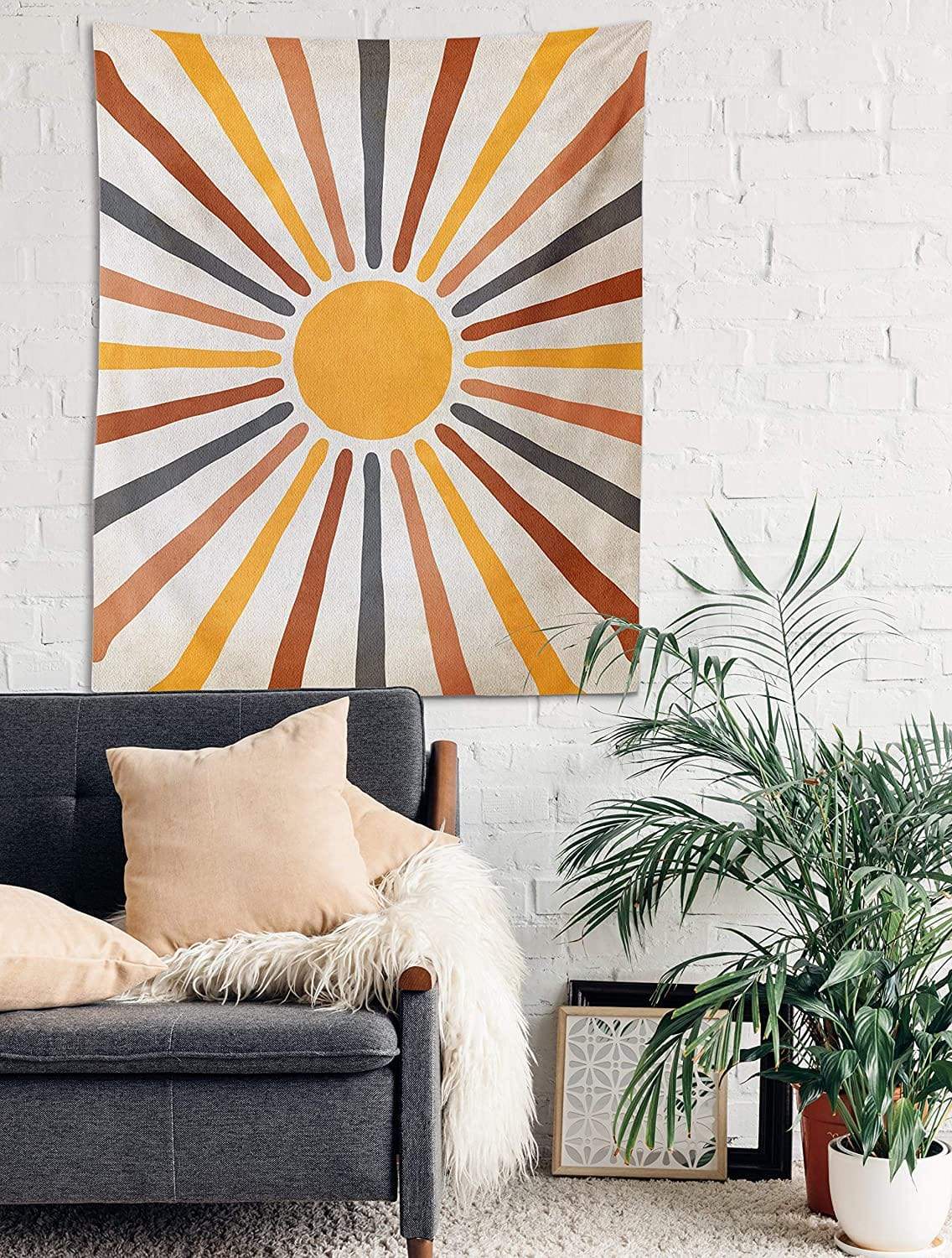 Wall Tapestry Boho Sun Polyester-Cotton Easy To Hang