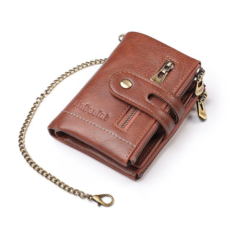 Wallet Retro PU Leather Chain & 13 Card Slots