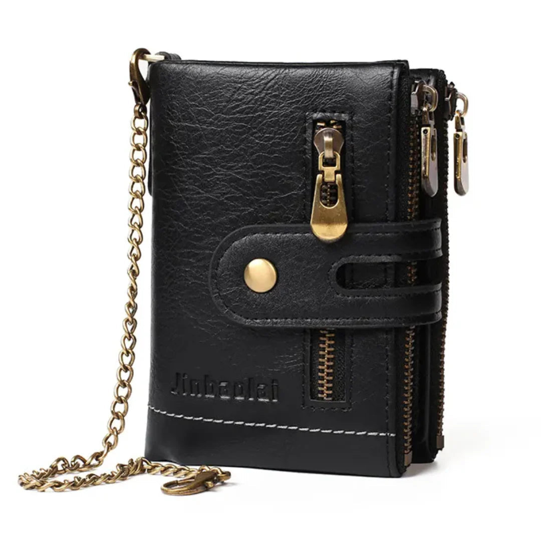 Wallet Retro PU Leather Chain & 13 Card Slots