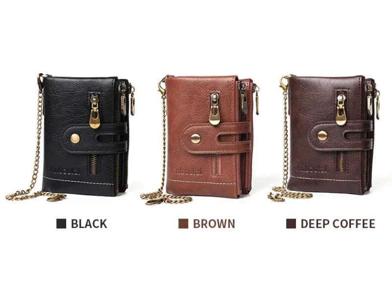 Wallet Retro PU Leather Chain & 13 Card Slots