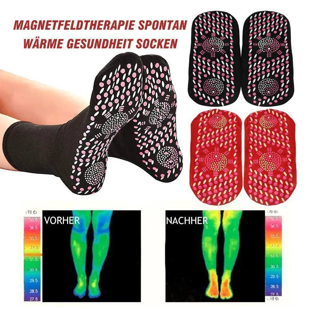 Warming Socks Magnetic & Tourmaline Cotton-Polyester Blend