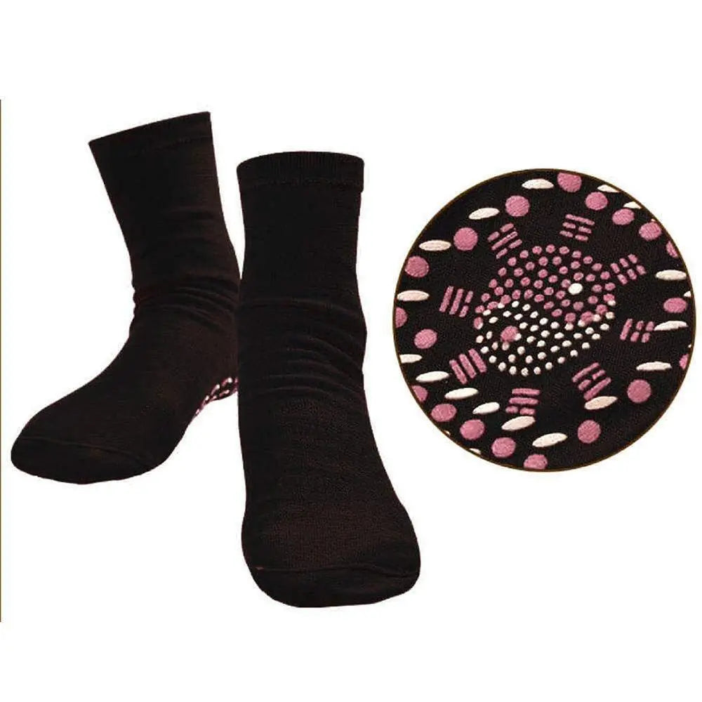 Warming Socks Magnetic & Tourmaline Cotton-Polyester Blend