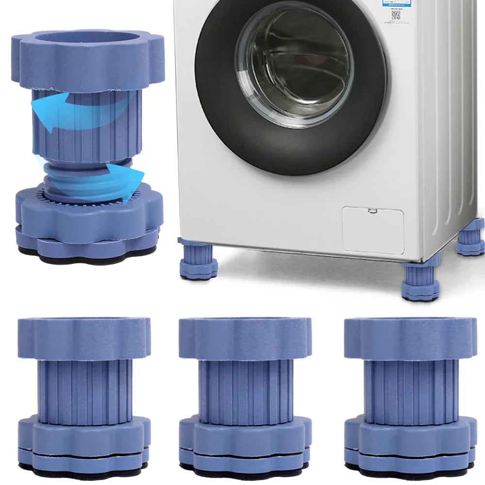 Washer & Dryer Anti-Vibration Mat Set Adjustable Height Non-Slip