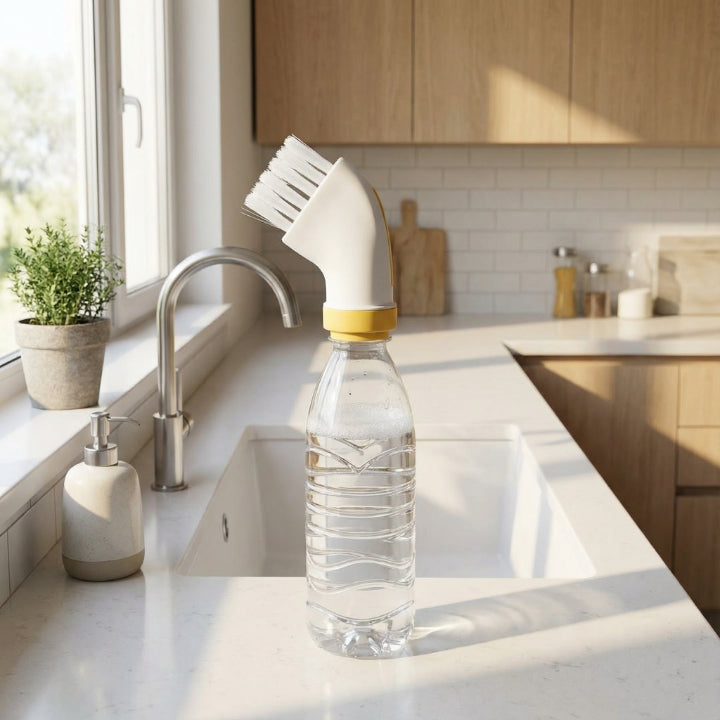 Water Bottle Brush Screw-On Water-Flow Angled Head