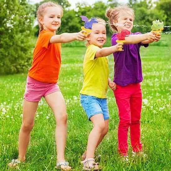 Water Gun Dinosaur Design Movable Eyes Ergonomic Grip Multi-Pack