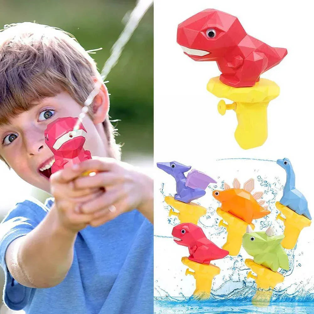 Water Gun Dinosaur Design Movable Eyes Ergonomic Grip Multi-Pack