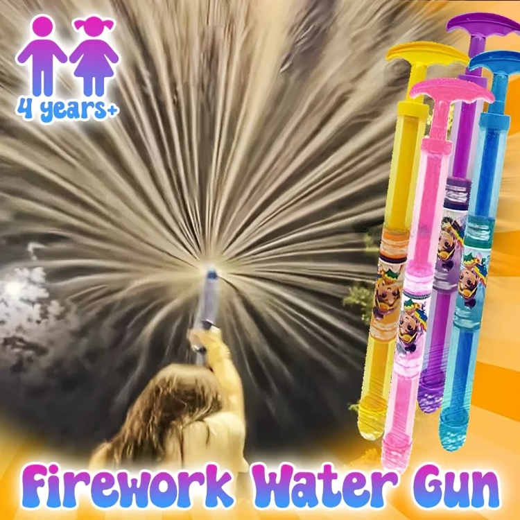 Water Gun Firework-Style Spray Ergonomic Lightweight Child-Friendly
