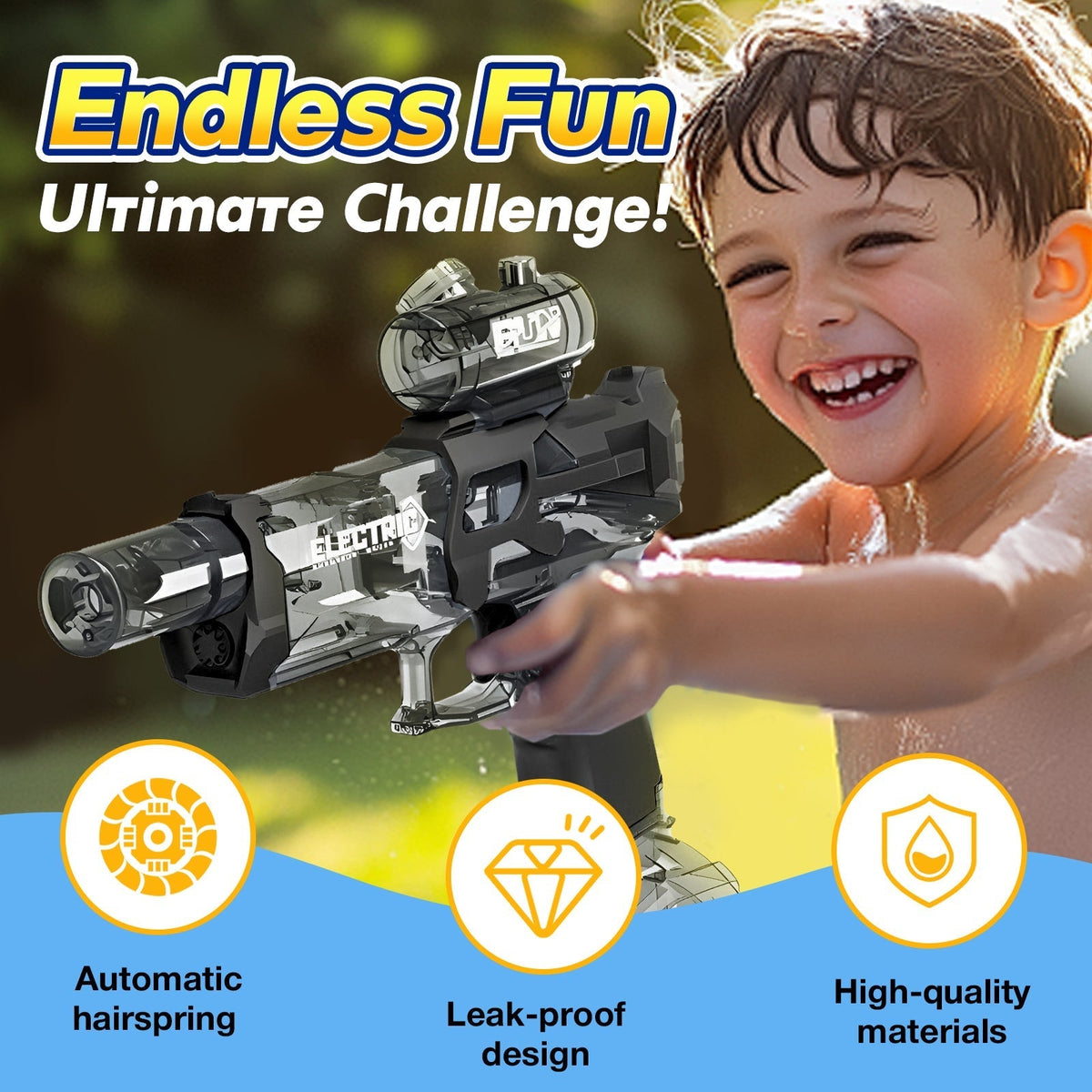 Water Gun Flame Effect Rechargeable 1 Hour Playtime