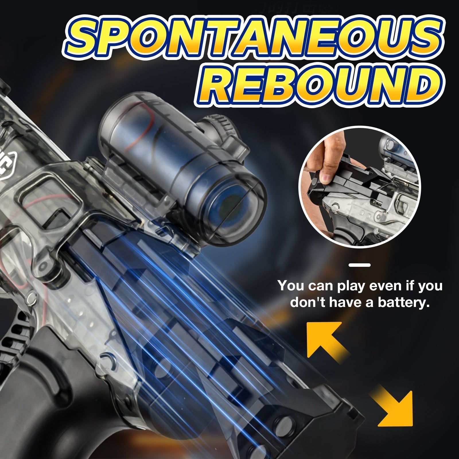 Water Gun Flame Effect Rechargeable 1 Hour Playtime