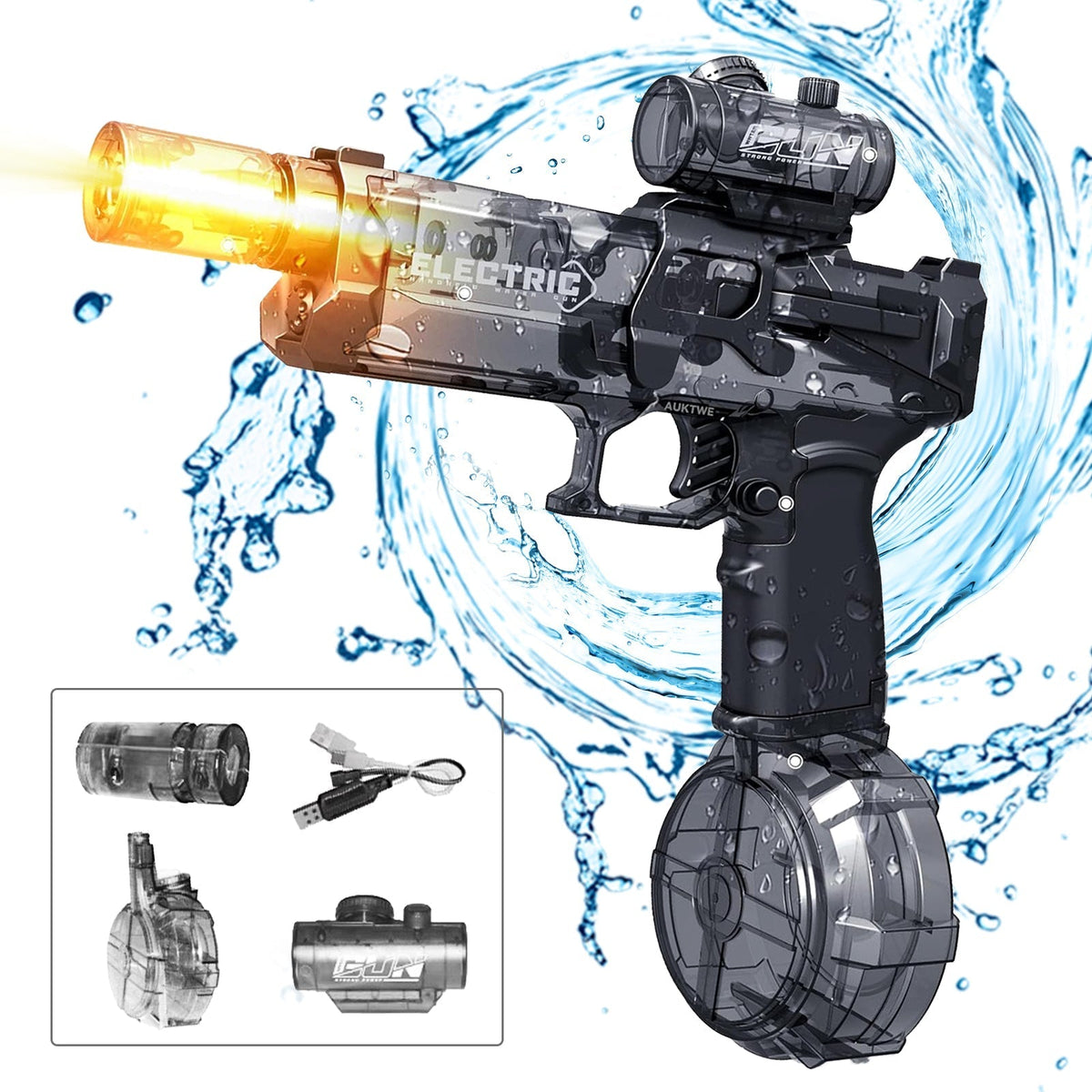 Water Gun Flame Effect Rechargeable 1 Hour Playtime