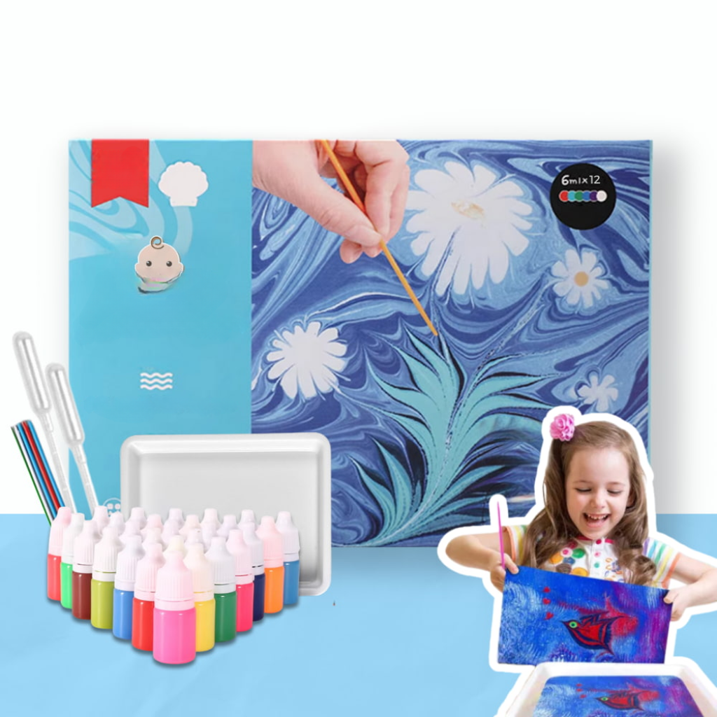 Water Marbling Art Kit Non-Toxic & Mess-Free