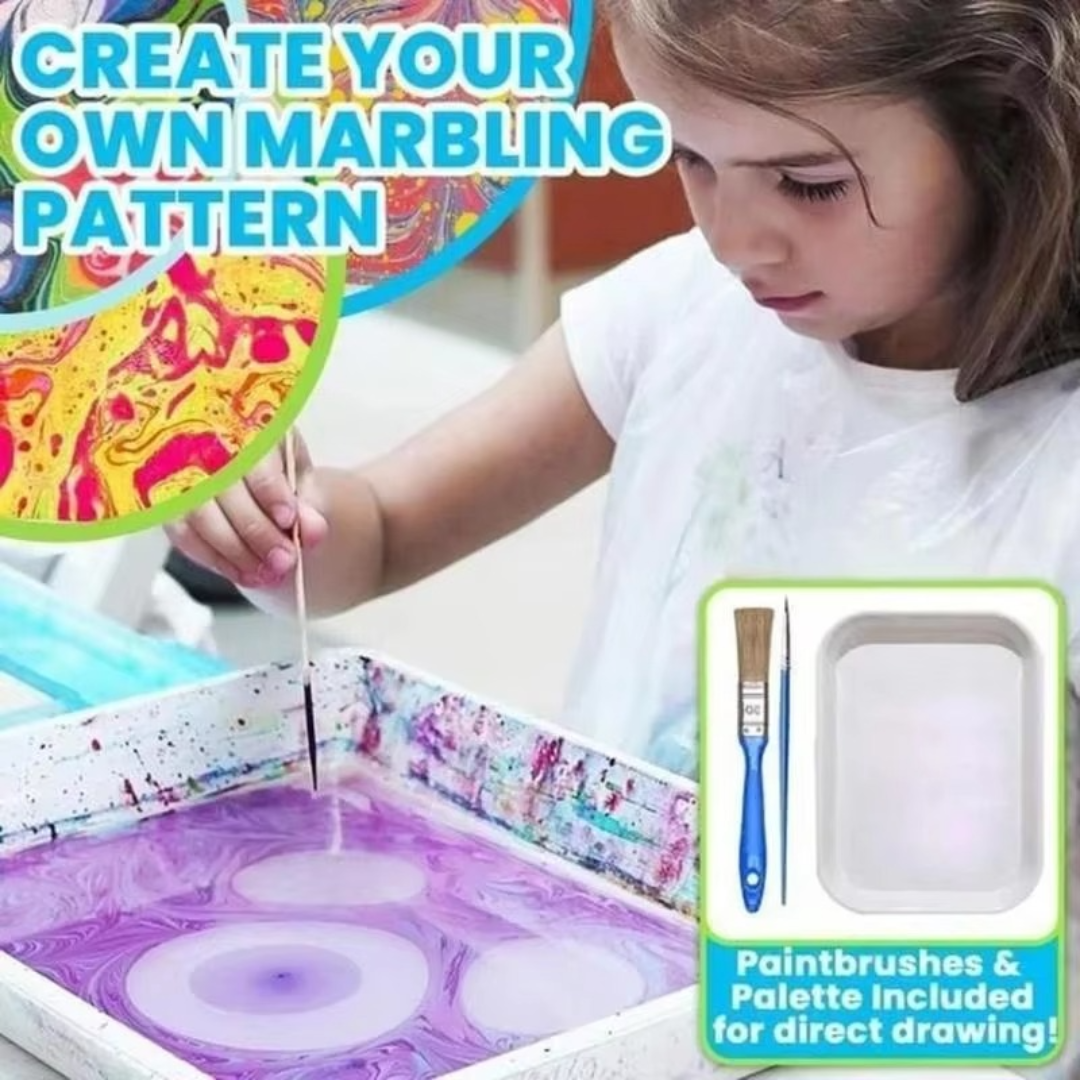 Water Marbling Kit Mess-Free Non-Toxic 6 Or 12 Colors
