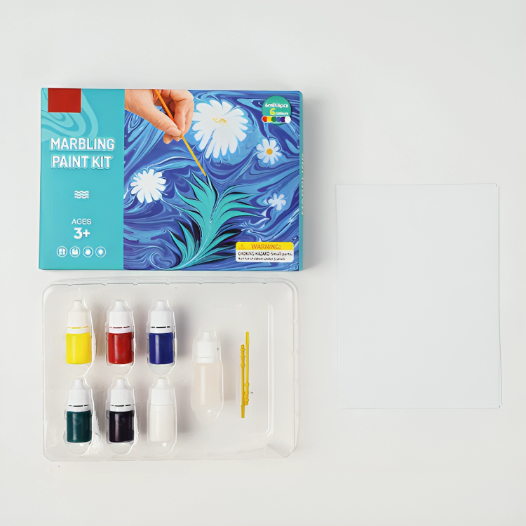 Water Marbling Kit Non-Toxic Washable 6 Or 12 Colors