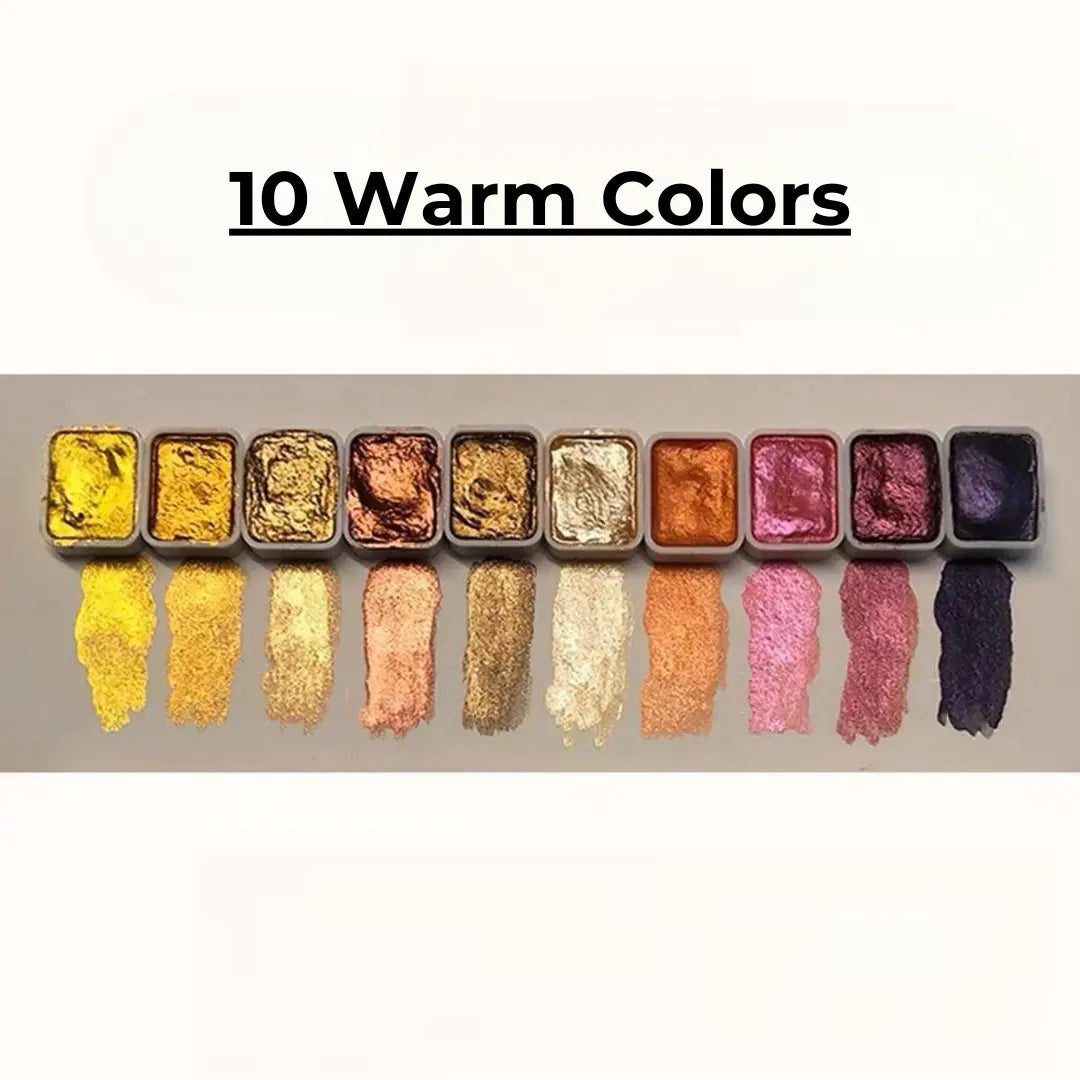 Watercolor Paint Set Vivid Shimmering Colors Gentle Blending Non-Toxic