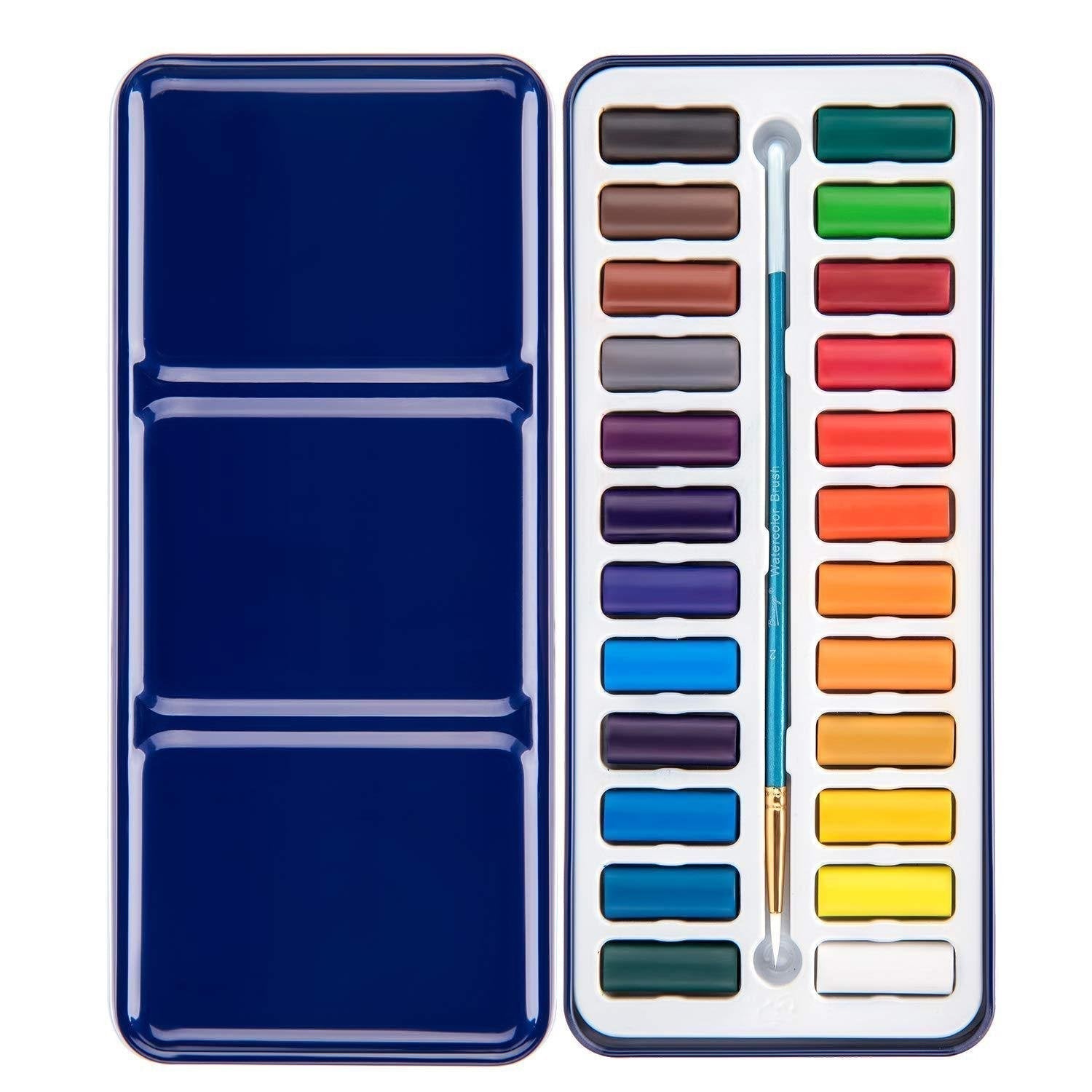Watercolor Workbook Guided Templates Spiral-Bound Heavyweight Paper